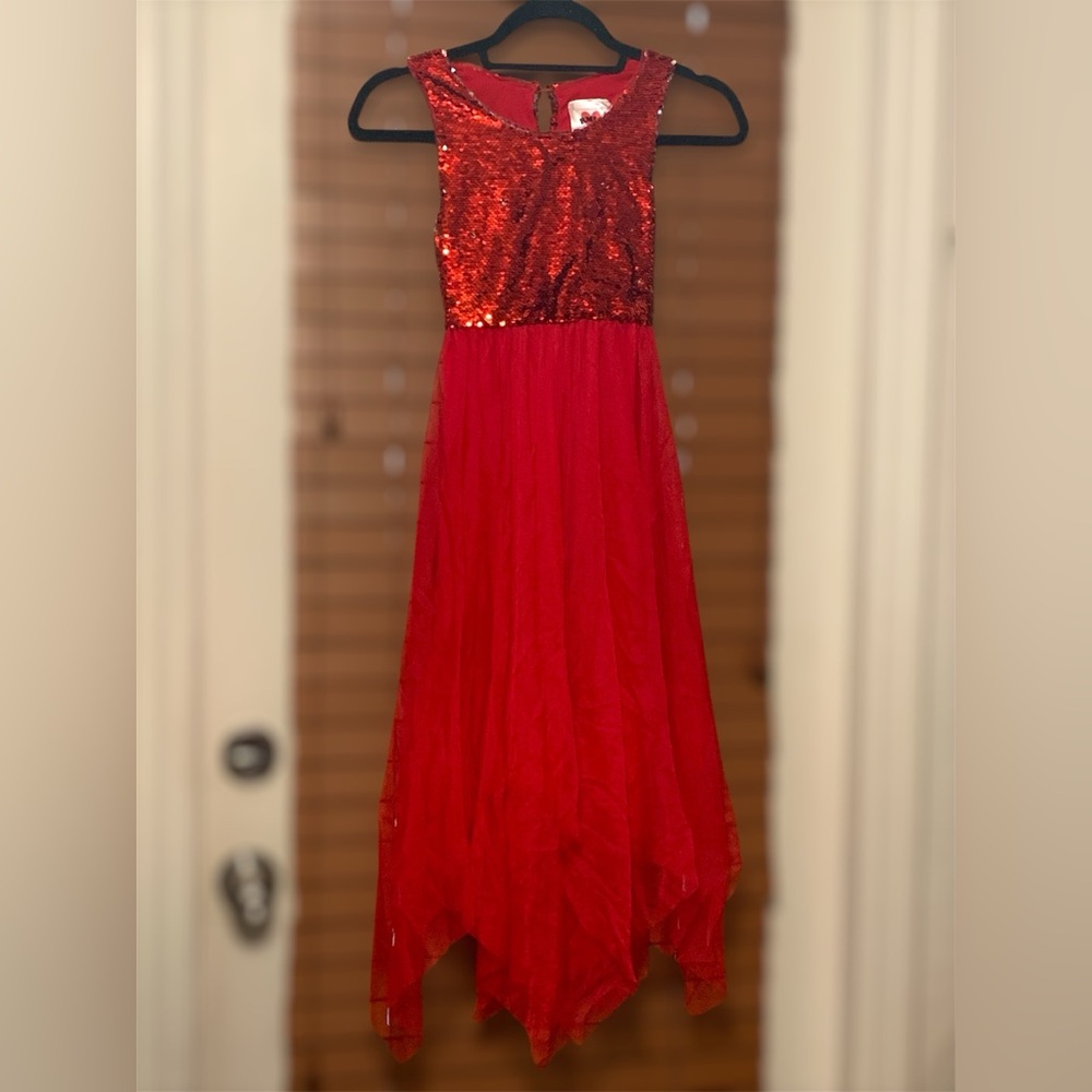 RMLA Girls Red & Silver Sequin Dress 👗❤️